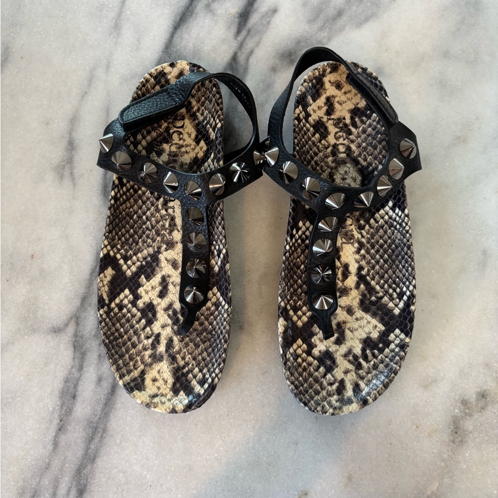 PEDRO GARCIA Athena Studded Thong Sandals Sz 37.5 - Picture 2 of 9